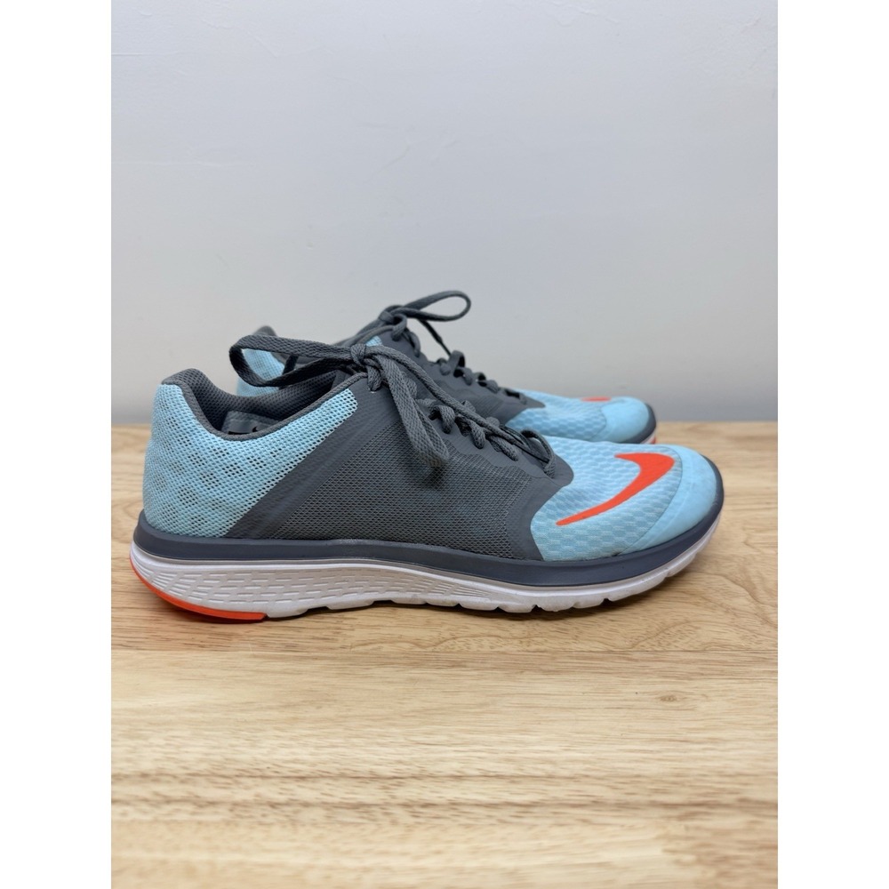 Nike FS Lite Run 3 Womens 8 Blue‎ Gray Orange Running Shoes 807145-400. #66